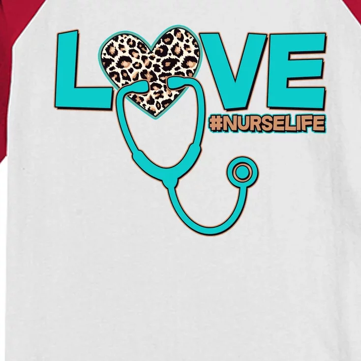 Love #Nurse Life Kids Colorblock Raglan Jersey