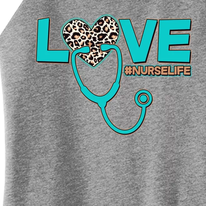 Love #Nurse Life Women’s Perfect Tri Rocker Tank