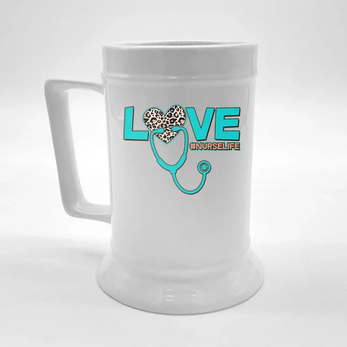 Love #Nurse Life Front & Back Beer Stein