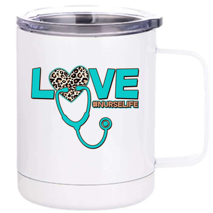 Love #Nurse Life Front & Back 12oz Stainless Steel Tumbler Cup