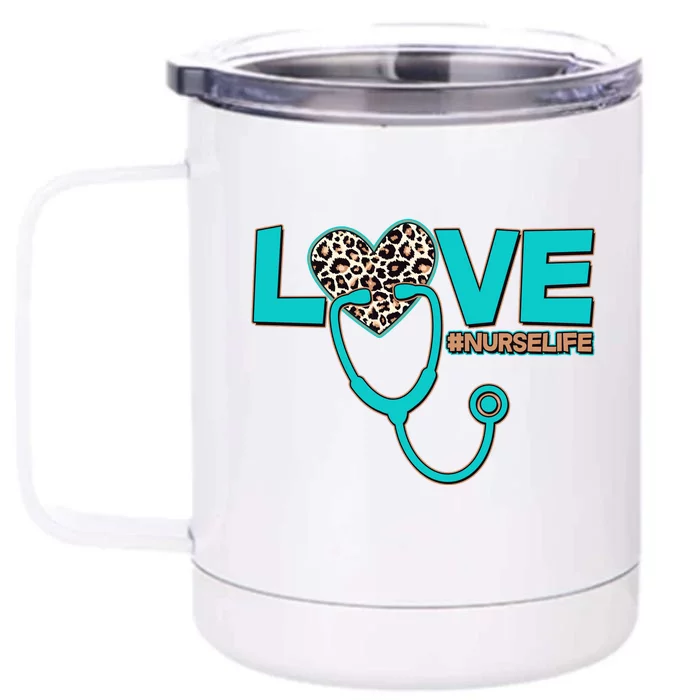 Love #Nurse Life Front & Back 12oz Stainless Steel Tumbler Cup