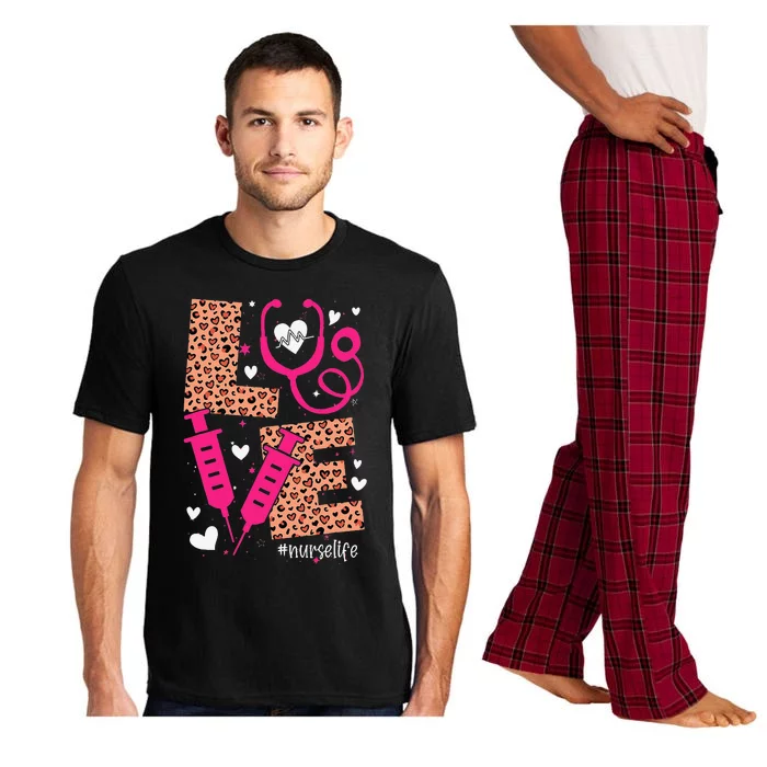 Love Nurse Life Valentine Day Nursing Pajama Set