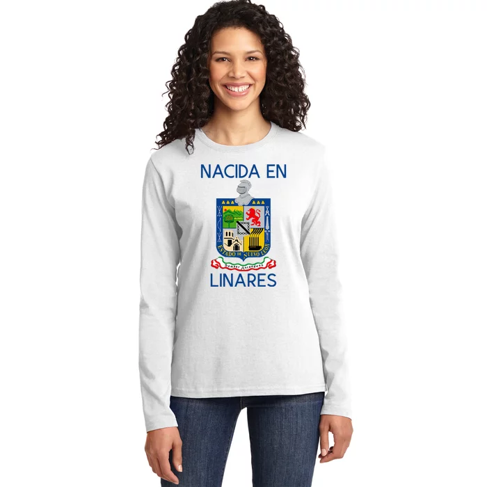 Linares Nuevo Leon Estado De Mexico Escudo Eagle Aguila Ladies Long Sleeve Shirt