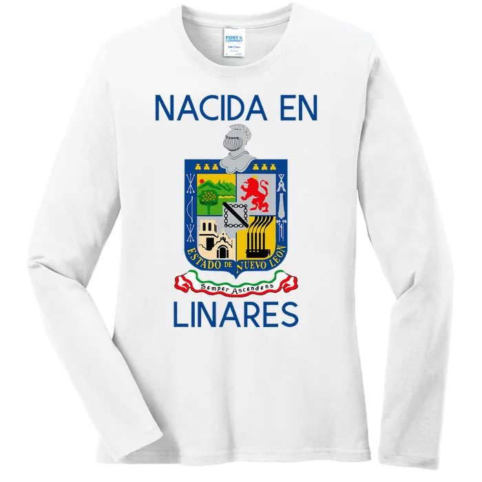 Linares Nuevo Leon Estado De Mexico Escudo Eagle Aguila Ladies Long Sleeve Shirt