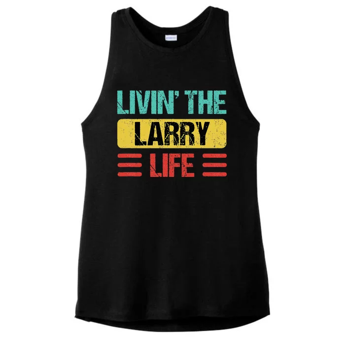 Larry Name Ladies Tri-Blend Wicking Tank