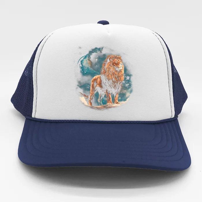 Lion Night Trucker Hat