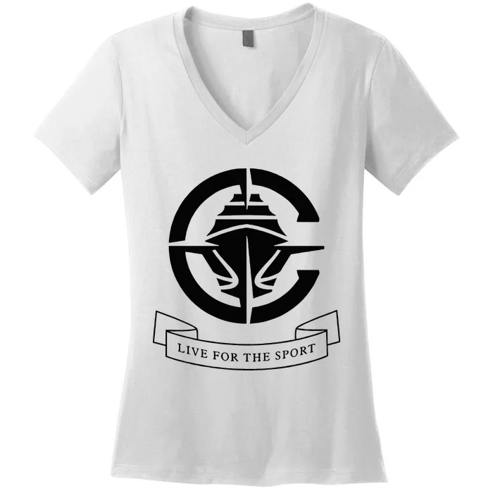 Lac New Logo Live For The Sport Women's V-Neck T-Shirt