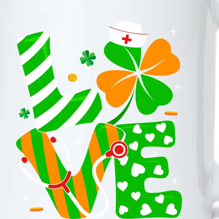 Love Nurse Life Funny Irish Nurse St Patrick's Day Shamrock Cool Gift Black Color Changing Mug