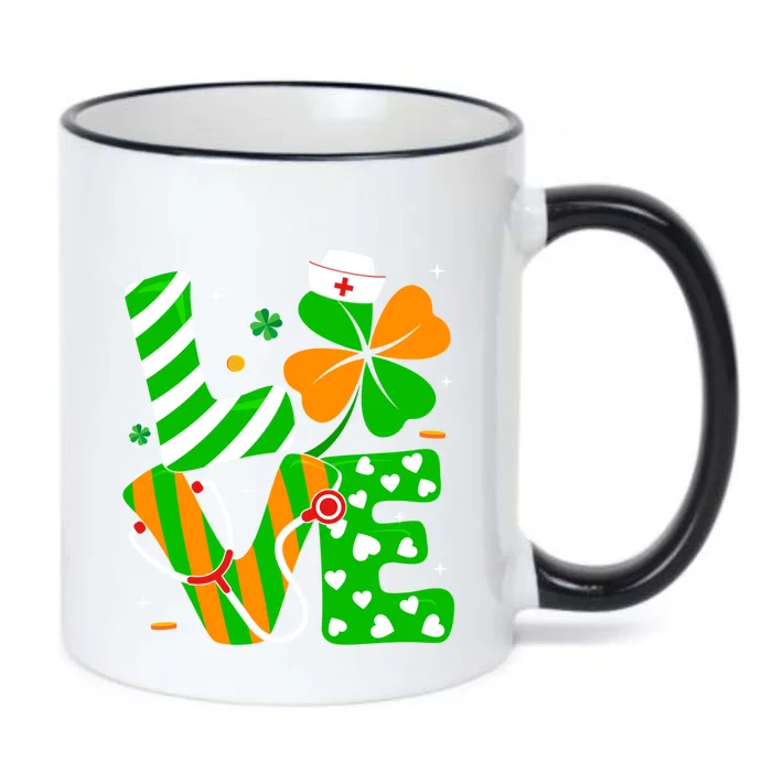 Love Nurse Life Funny Irish Nurse St Patrick's Day Shamrock Cool Gift Black Color Changing Mug