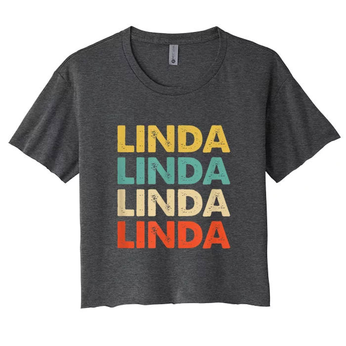 Linda Name Women's Crop Top Tee