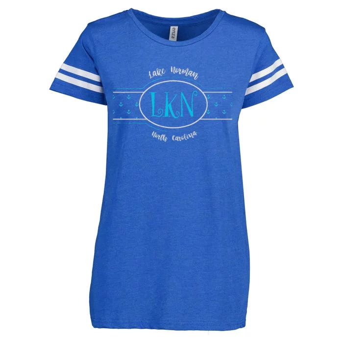 Lake Norman Lkn North Carolina Gift For Her Enza Ladies Jersey Football T-Shirt