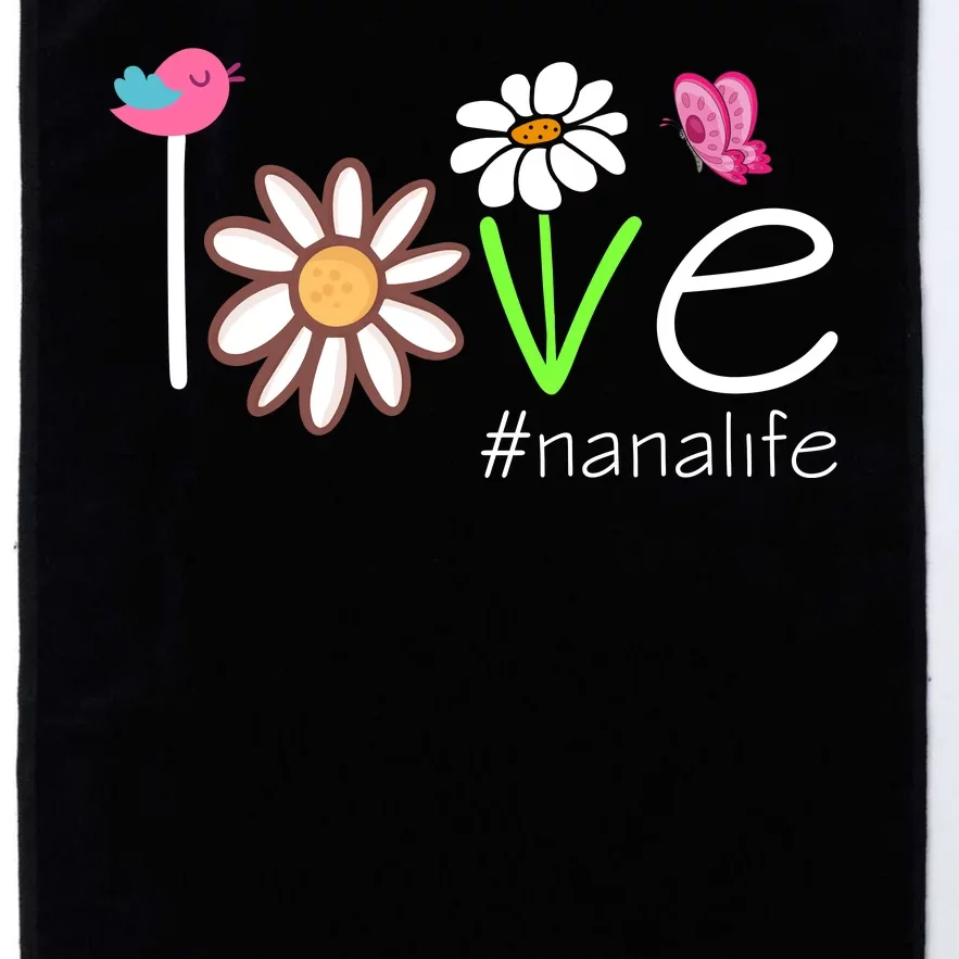 Love Nana Life Cute Matching Family Platinum Collection Golf Towel