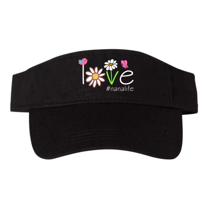 Love Nana Life Cute Matching Family Valucap Bio-Washed Visor