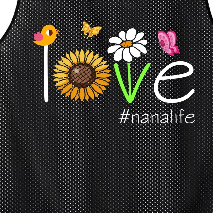 Love Nana Life Cute Matching Family Mesh Reversible Basketball Jersey Tank