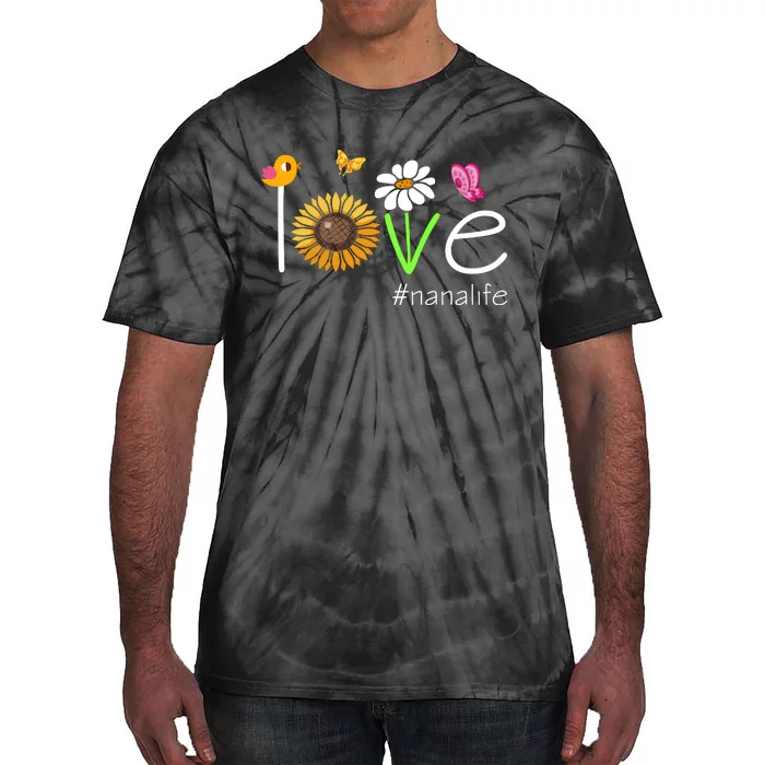 Love Nana Life Cute Matching Family Tie-Dye T-Shirt