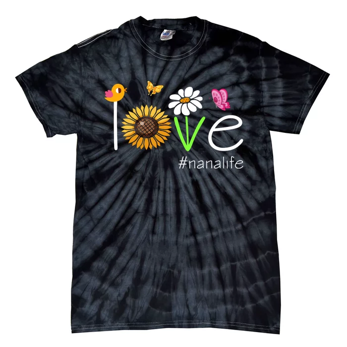 Love Nana Life Cute Matching Family Tie-Dye T-Shirt