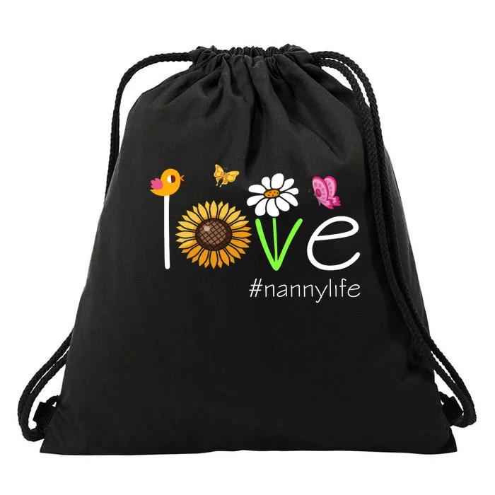 Love Nanny Life Cute Matching Family Drawstring Bag