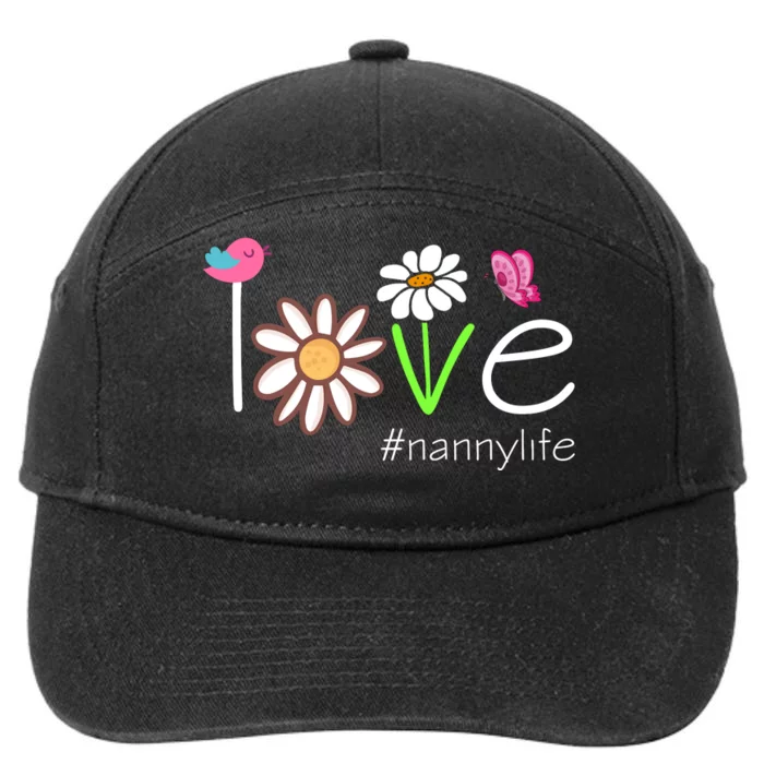 Love Nanny Life Cute Matching Family 7-Panel Snapback Hat