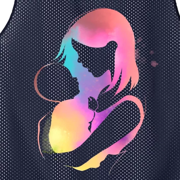 Loving New Mom Cute Gift Colorful Mesh Reversible Basketball Jersey Tank