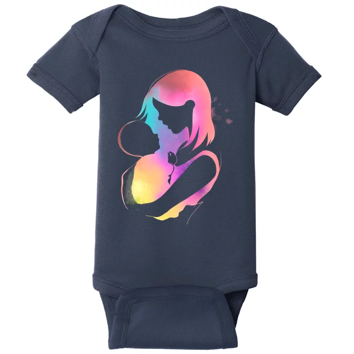 Loving New Mom Cute Gift Colorful Baby Bodysuit