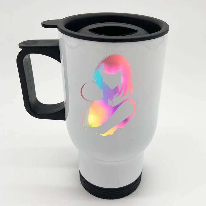 Loving New Mom Cute Gift Colorful Front & Back Stainless Steel Travel Mug