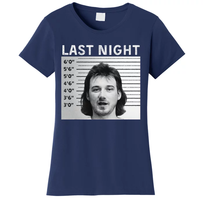 Last Night Mugshot Of Morgan Trending Mug Shot Women's T-Shirt