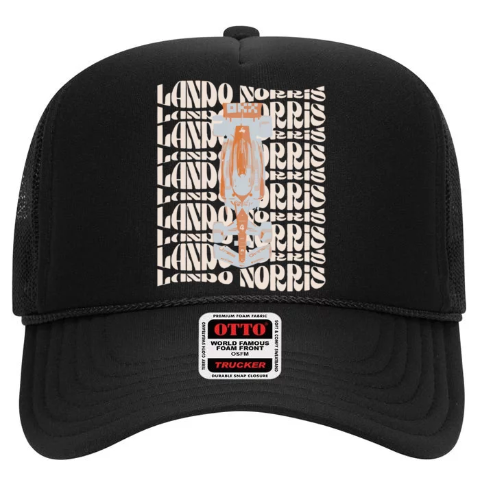 LANDO NORRIS McLaren Racing F1 Gear High Crown Mesh Trucker Hat