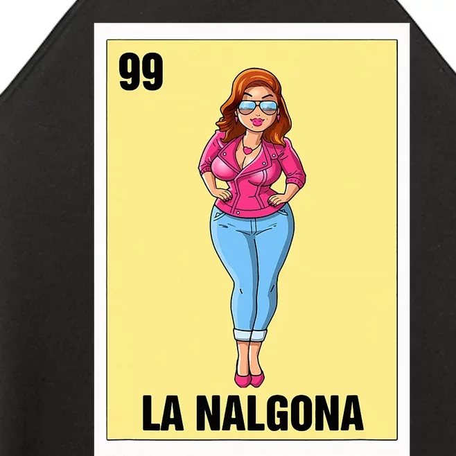 La Nalgona Mexican Bingo Card Game Funny Spanish Woman Women’s Perfect Tri Rocker Tank