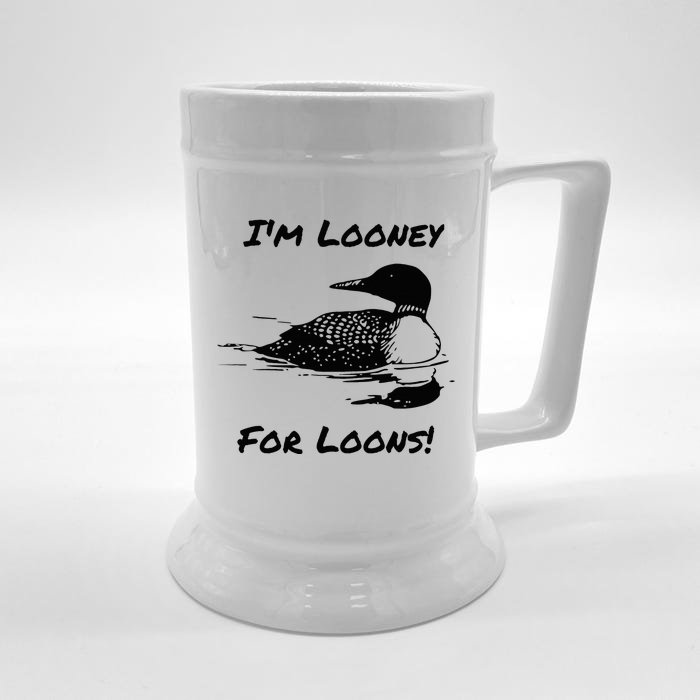 Loon North Minnesota Wisconsin Funny Front & Back Beer Stein