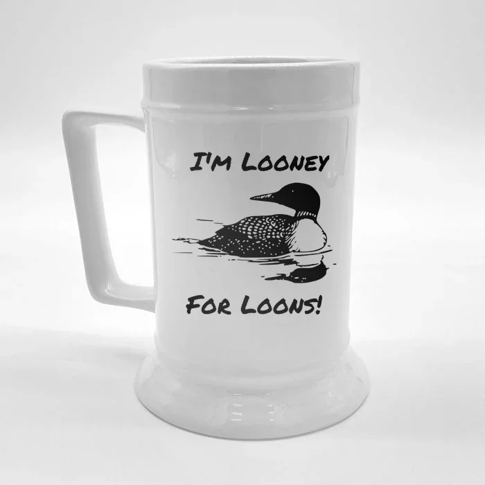 Loon North Minnesota Wisconsin Funny Front & Back Beer Stein