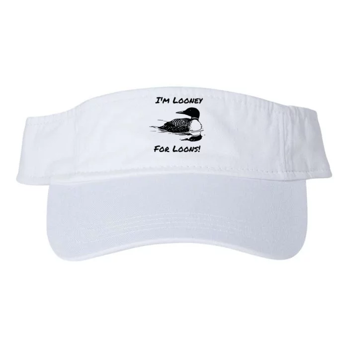 Loon North Minnesota Wisconsin Funny Valucap Bio-Washed Visor