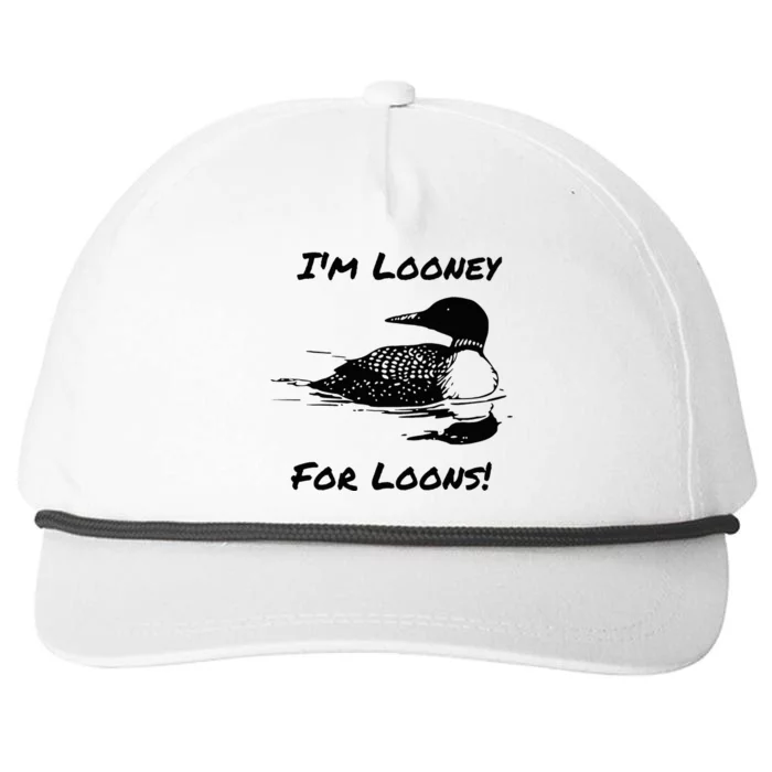 Loon North Minnesota Wisconsin Funny Snapback Five-Panel Rope Hat