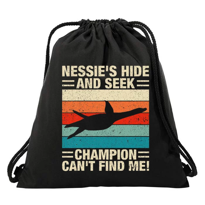 Loch Ness Monster Hide And Seek World Champion Nessie Drawstring Bag