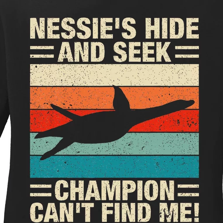 Loch Ness Monster Hide And Seek World Champion Nessie Ladies Long Sleeve Shirt