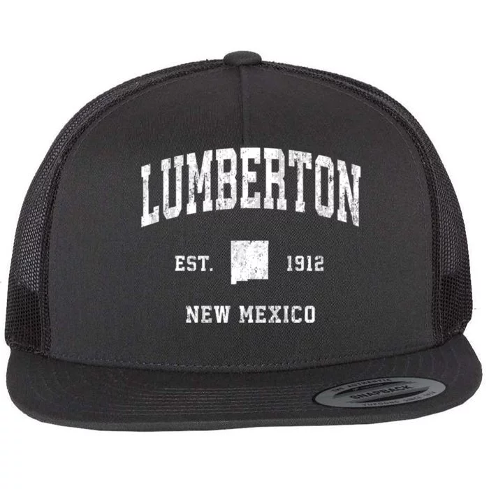 Lumberton New Mexico Nm Vintage Athletic Sports Flat Bill Trucker Hat