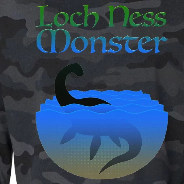 Loch Ness Monster Cryptid Legend Cropped Pullover Crew