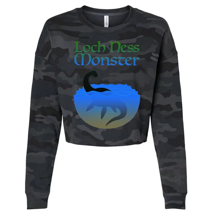 Loch Ness Monster Cryptid Legend Cropped Pullover Crew