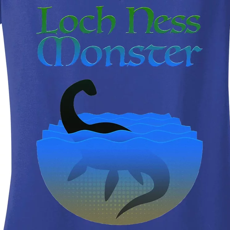 Loch Ness Monster Cryptid Legend Women's V-Neck T-Shirt