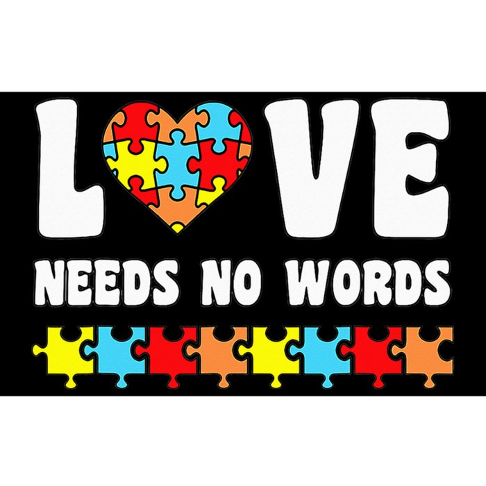 Love Needs No Words Puzzle Autism Awareness Teacher Bumper Sticker