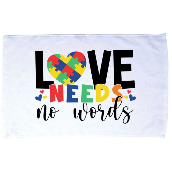 Love Needs No Words Autism Awareness Microfiber Hand Towel