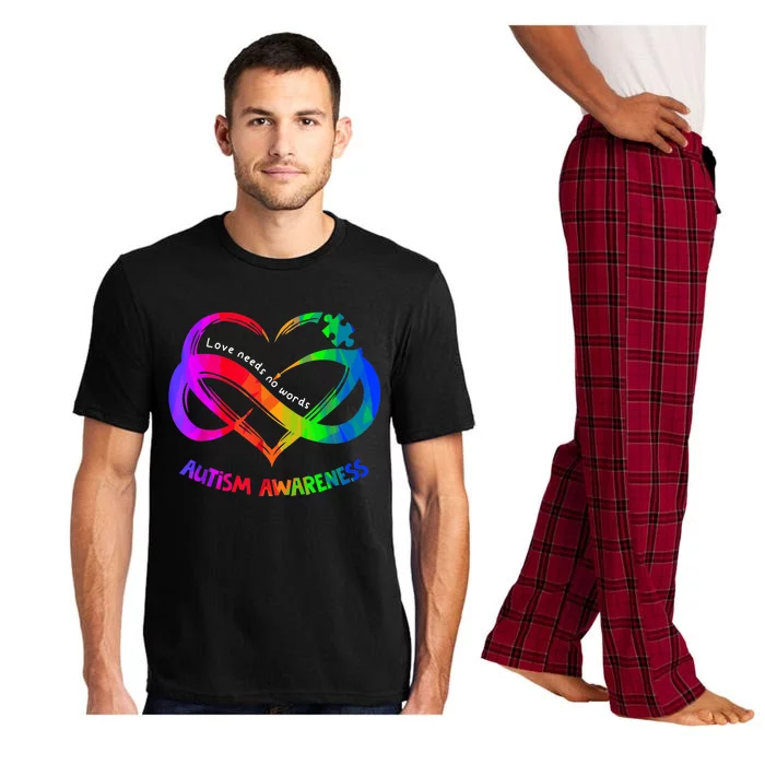 Love Needs No Word Autism Awareness Wo Teachers Pajama Set