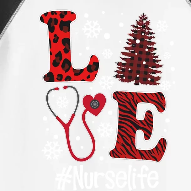 Love Nurse Nurse Life Christmas 2020 Flannel Gift Toddler Fine Jersey T-Shirt