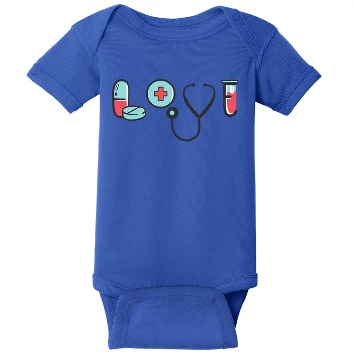 Love Nursing Nurse Power Job Funny Gift Baby Bodysuit