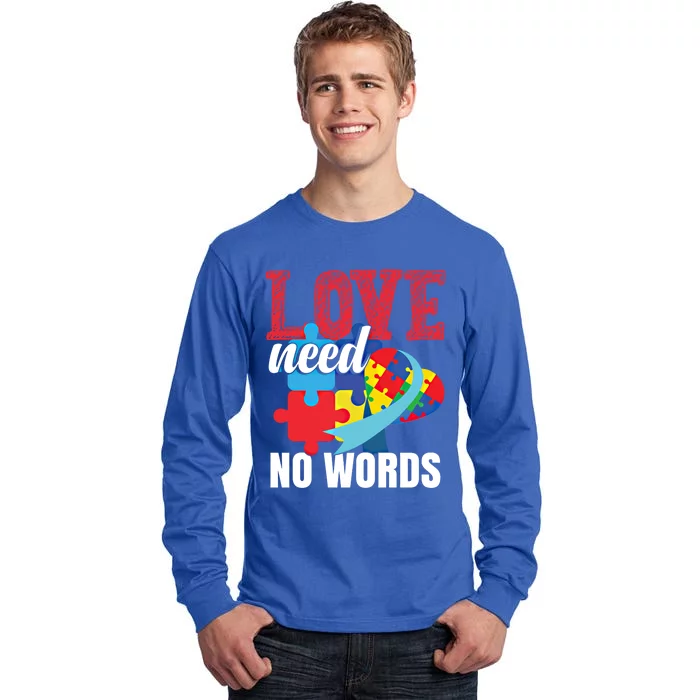 Love Need No Words Autism Awareness Cute Gift Tall Long Sleeve T-Shirt