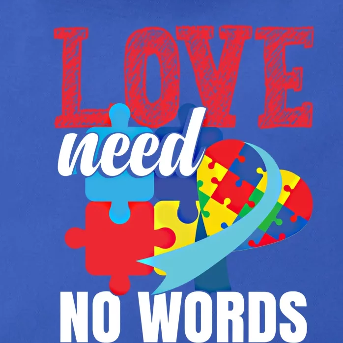 Love Need No Words Autism Awareness Cute Gift Zip Tote Bag