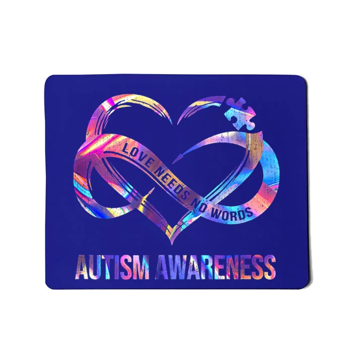 Love Needs No Words Autism Awareness Lover Autism Mom Cute Gift Mousepad