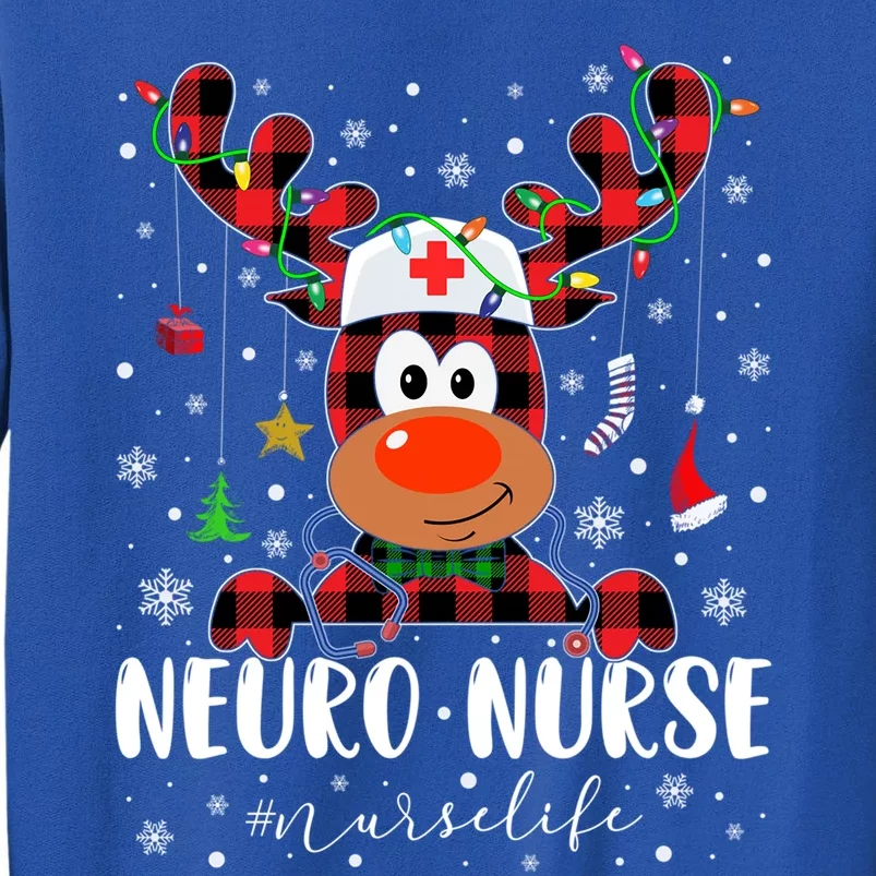 Love Neuro Nurse Life Reindeer Nurse Christmas Pajama Xmas Gift Sweatshirt