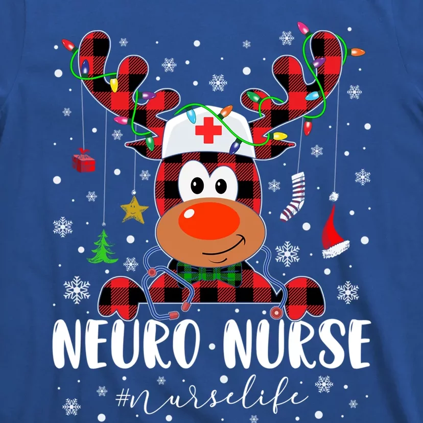 Love Neuro Nurse Life Reindeer Nurse Christmas Pajama Xmas Gift T-Shirt