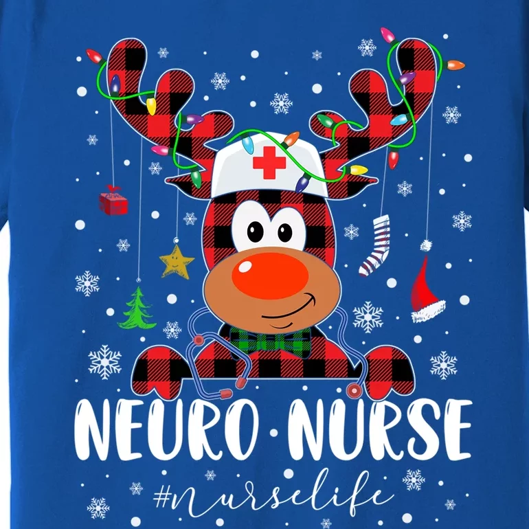 Love Neuro Nurse Life Reindeer Nurse Christmas Pajama Xmas Gift Premium T-Shirt