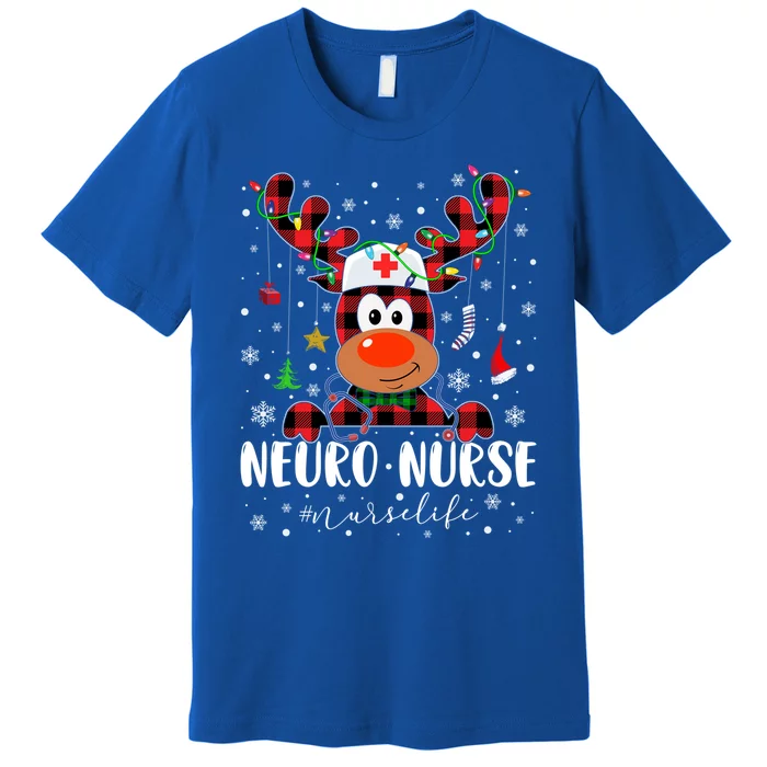 Love Neuro Nurse Life Reindeer Nurse Christmas Pajama Xmas Gift Premium T-Shirt